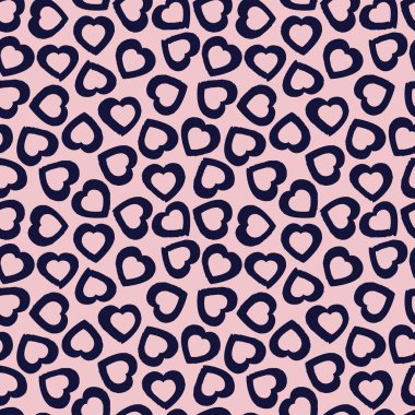 Moda tekstili ve grafikleri için Pembe Donanma Kalbi biçimli fırça darbesi kusursuz bir arka plan