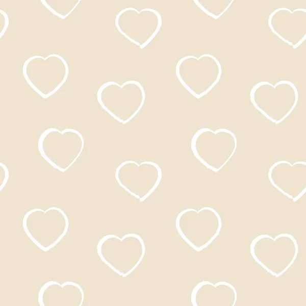 Fondo Patrón Sin Costura Pincelada Forma Corazón Marrón Para Textiles — Vector de stock