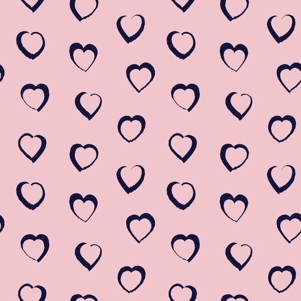 Розовый ВМС Сердце форме мазка кисти бесшовный фон для моды текстиля, графики