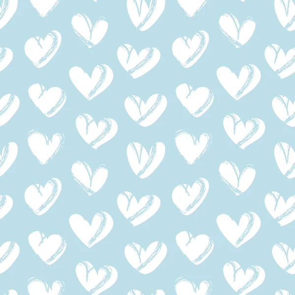 Pastell Herzförmige Pinselstrich Nahtlose Muster Hintergrund Für Modetextilien Grafiken — Stockvektor
