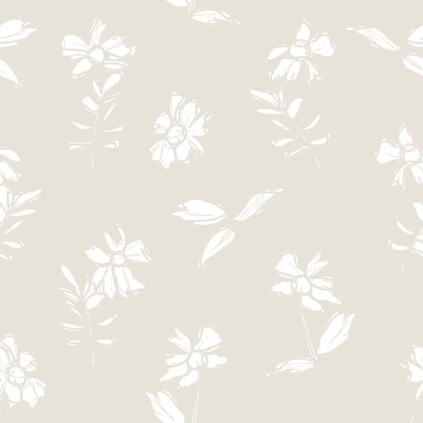 ブラウンタウプ花植物シームレスなパターンの背景に適したファッションプリント グラフィック 背景や工芸品 — ストックベクタ