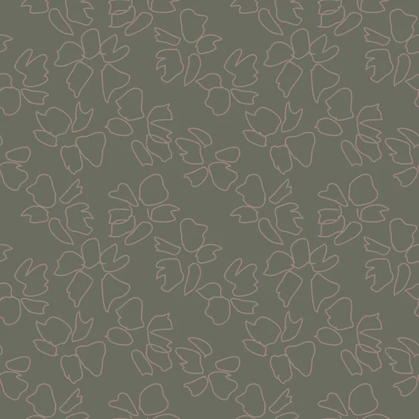 Green Floral Botanische Naadloze Patroon Achtergrond Geschikt Voor Mode Prints — Stockvector