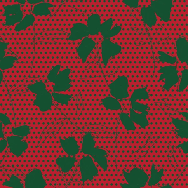 Christmas Floral Bezszwowy Wzór Kropkowanym Tle Dla Tekstyliów Mody Grafiki — Wektor stockowy