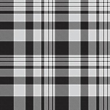 Moda tekstil ve grafikleri için uygun siyah ve beyaz desenli ekose desenli