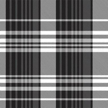 Moda tekstil ve grafikleri için uygun siyah ve beyaz desenli ekose desenli