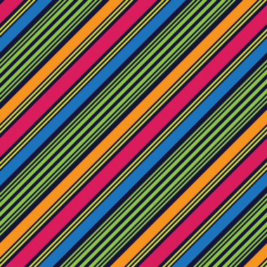 Moda tekstil ve grafikleri için uygun renkli diyagonal çizgili dikişsiz arkaplan