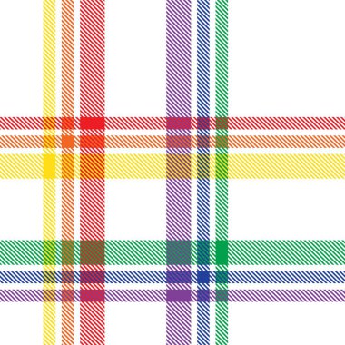 Gökkuşağı Ekoseli, kareli, ekose desenli moda tekstil ve grafikleri için uygun
