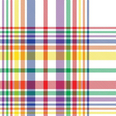 Gökkuşağı Ekoseli, kareli, ekose desenli moda tekstil ve grafikleri için uygun