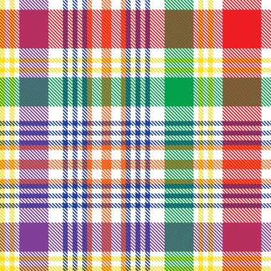 Gökkuşağı Ekoseli, kareli, ekose desenli moda tekstil ve grafikleri için uygun