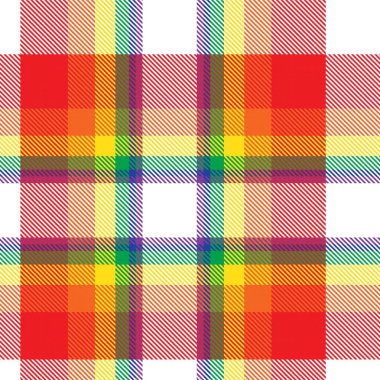 Gökkuşağı Ekoseli, kareli, ekose desenli moda tekstil ve grafikleri için uygun