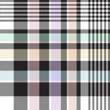 Gökkuşağı Pastel Ekoseli Moda tekstil ve grafikleri için kusursuz desen