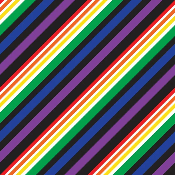 Rainbow Diagonal Stribet Sømløse Mønster Baggrund Egnet Til Mode Tekstiler – Stock-vektor