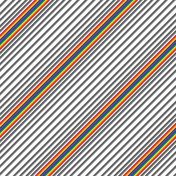 Rainbow Diagonal Striped Seamless Pattern Background Suitable Fashion Textiles Graphics — Stock Vector