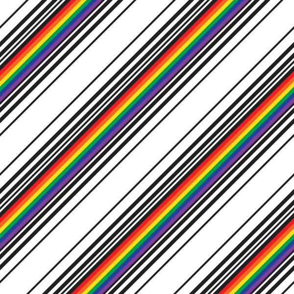 Rainbow Diagonal Striped Seamless Pattern Background Suitable Fashion Textiles Graphics — Stock Vector