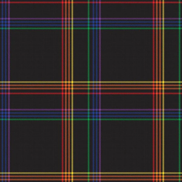 Rainbow Plaed Checked Tartan Seamless Paterial Appeared Fashion Textiles Graphics — стоковий вектор