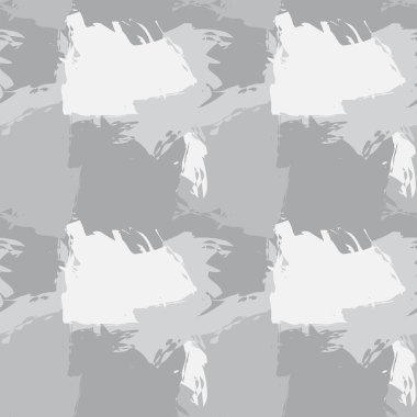 Siyah ve Beyaz Fırça Vuruşu Soyut kusursuz model arkaplanı Moda tekstil ve grafikleri için uygun