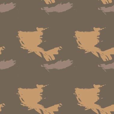 Kahverengi Fırça Vuruşu Kamuflajı soyut kusursuz model arka planı moda tekstil ve grafikleri için uygundur