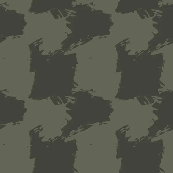 Pinceau Vert Avc Camouflage Abstrait Fond Motif Sans Couture Adapté — Image vectorielle