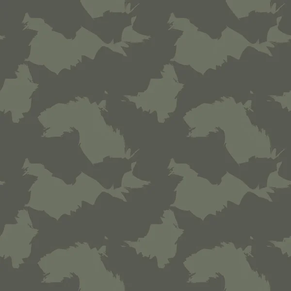 Pinceau Vert Avc Camouflage Abstrait Fond Motif Sans Couture Adapté — Image vectorielle