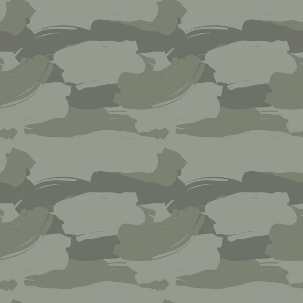 Grüner Pinselstrich Camouflage Abstrakte Nahtlose Muster Hintergrund Geeignet Für Modetextilien — Stockvektor