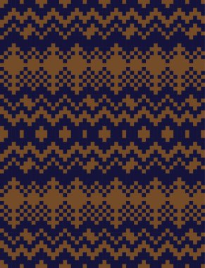 Moda tekstil, örgü ve grafikler için kahverengi Noel panayırı desenli arka plan