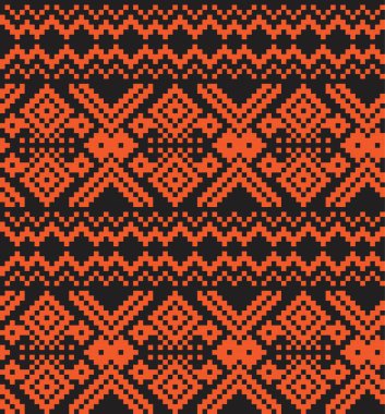 Moda tekstil, örgü ve grafikler için turuncu Noel panayırı desenli arka plan