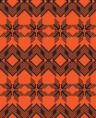 Moda tekstil, örgü ve grafikler için turuncu Noel panayırı desenli arka plan