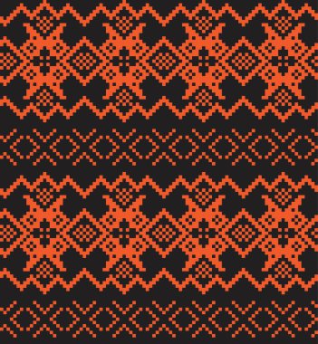 Moda tekstil, örgü ve grafikler için turuncu Noel panayırı desenli arka plan