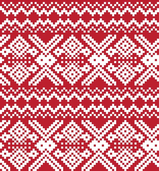 Karácsonyi Vásár Szigetmintázat Háttér Divat Textil Kötött Grafika — Stock Vector