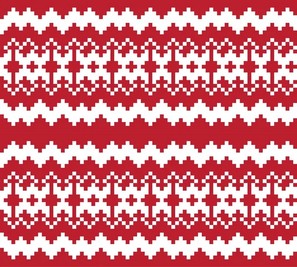 Kerst Kermis Eiland Patroon Achtergrond Voor Mode Textiel Brei Haakwerk — Stockvector