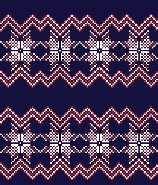 Christmas Fair Isle Pattern Background Fashion Textiles Knitwear Graphics — Stock Vector