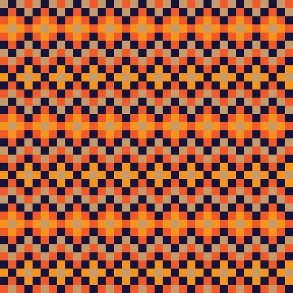 Orange Christmas Fair Isle Pattern Background Fashion Textiles Knitwear Graphics — Stock Vector