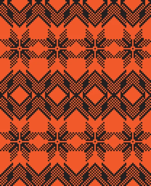 Orange Fond Motif Île Noël Équitable Pour Les Textiles Mode — Image vectorielle