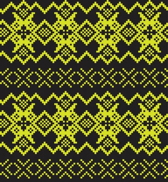 Jaune Fond Motif Île Noël Équitable Pour Les Textiles Mode — Image vectorielle