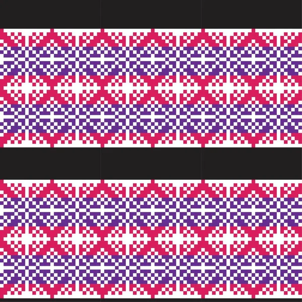 ファッションテキスタイル ニットウェア グラフィックのための紫のクリスマスフェア島のパターンの背景 — ストックベクタ