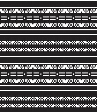 Moda tekstil, örgü ve grafikleri için Siyah ve Beyaz Noel adası şablonu