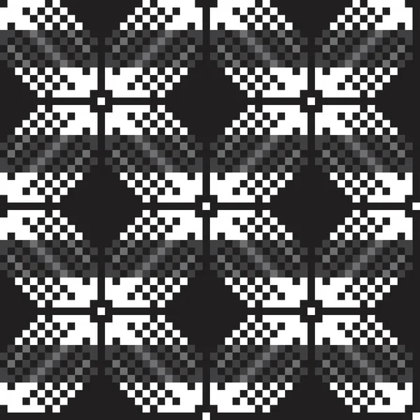 Fondo Patrón Isla Feria Navidad Blanco Negro Para Textiles Moda — Vector de stock