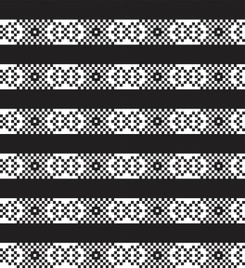 Moda tekstil, örgü ve grafikleri için Siyah ve Beyaz Noel adası şablonu