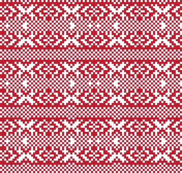 Christmas Fair Isle Pattern Background Fashion Textiles Knitwear Graphics — Stock Vector