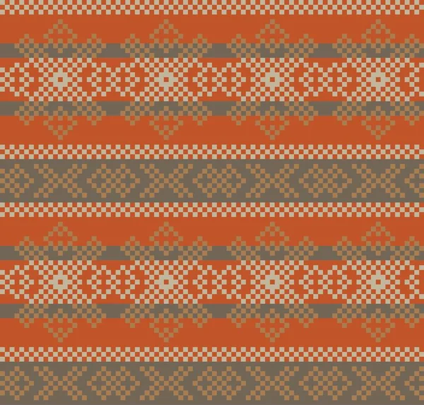 Fondo Patrón Isla Feria Navidad Marrón Para Textiles Moda Prendas — Vector de stock