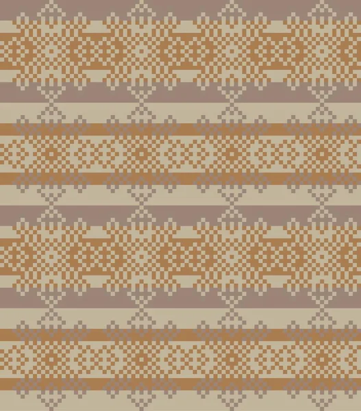 Brown Fond Motif Île Noël Équitable Pour Les Textiles Mode — Image vectorielle