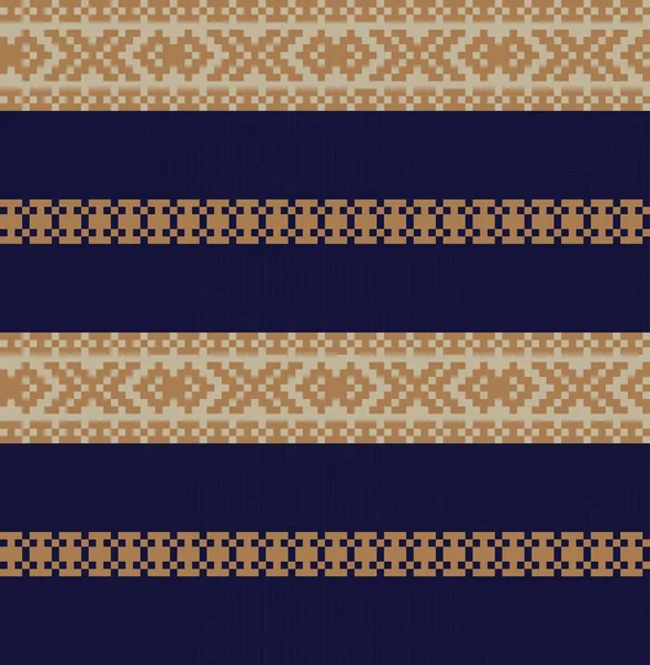 Brown Christmas Fair Isle Patterial Background Fashion Textiles Knitwear Graphics — 스톡 벡터