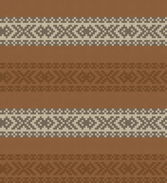 Brown Vánoční Veletrh Ostrov Vzor Pozadí Pro Módní Textil Pleteniny — Stockový vektor