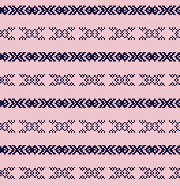 Pink Navy Kerst Kermis Eiland Patroon Achtergrond Voor Mode Textiel — Stockvector