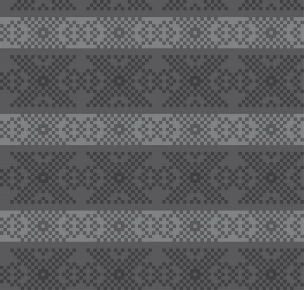 Černobílé Vánoční Veletrh Isle Vzor Pozadí Pro Módní Textil Pleteniny — Stockový vektor