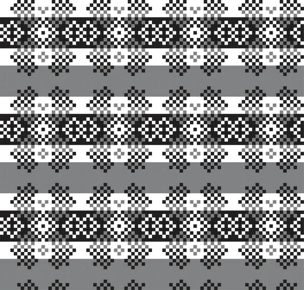 Fondo Patrón Isla Feria Navidad Blanco Negro Para Textiles Moda — Vector de stock