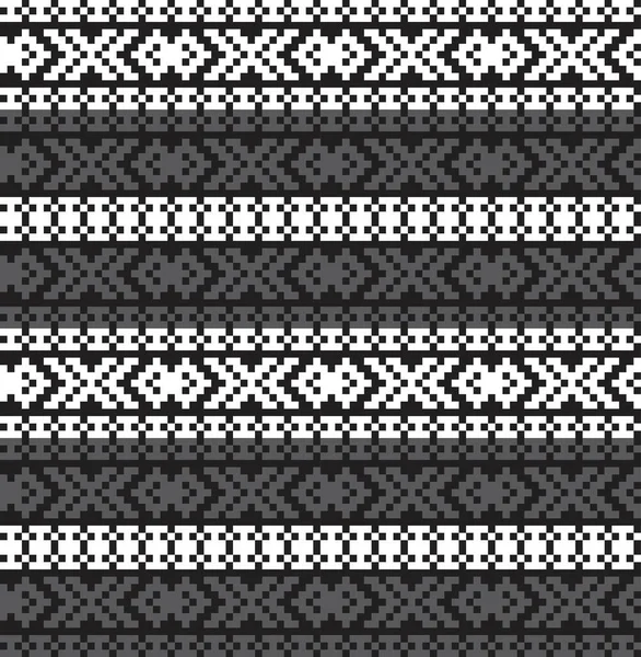 Fondo Patrón Isla Feria Navidad Blanco Negro Para Textiles Moda — Vector de stock