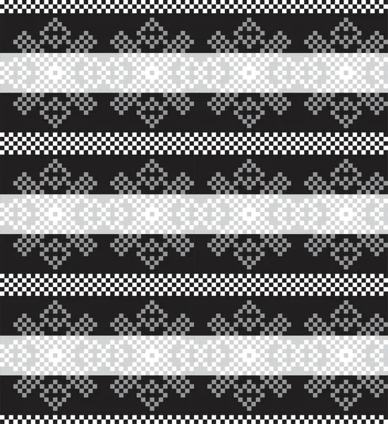 Fondo Patrón Isla Feria Navidad Blanco Negro Para Textiles Moda — Vector de stock