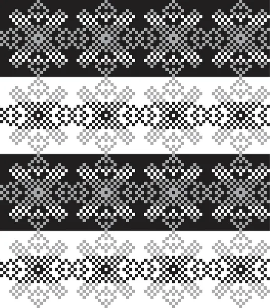 Fondo Patrón Isla Feria Navidad Blanco Negro Para Textiles Moda — Vector de stock