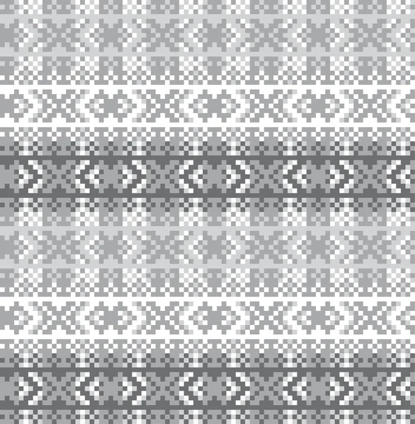 Black White Christmas Fair Isle Pattern Background Fashion Textiles Knitwear — Stock Vector